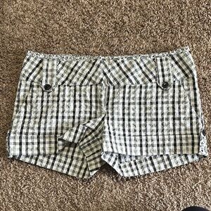 Plaid Women's Shorts in Black and White